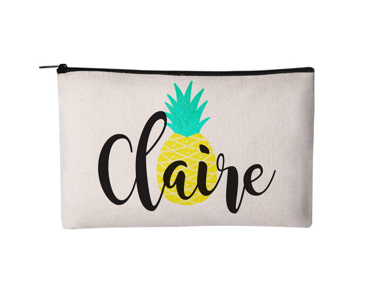 Personalized Pineapple Cosmetic Bag