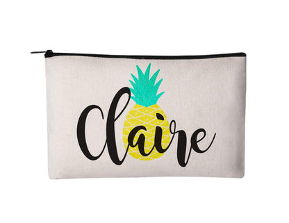 Personalized Pineapple Cosmetic Bag