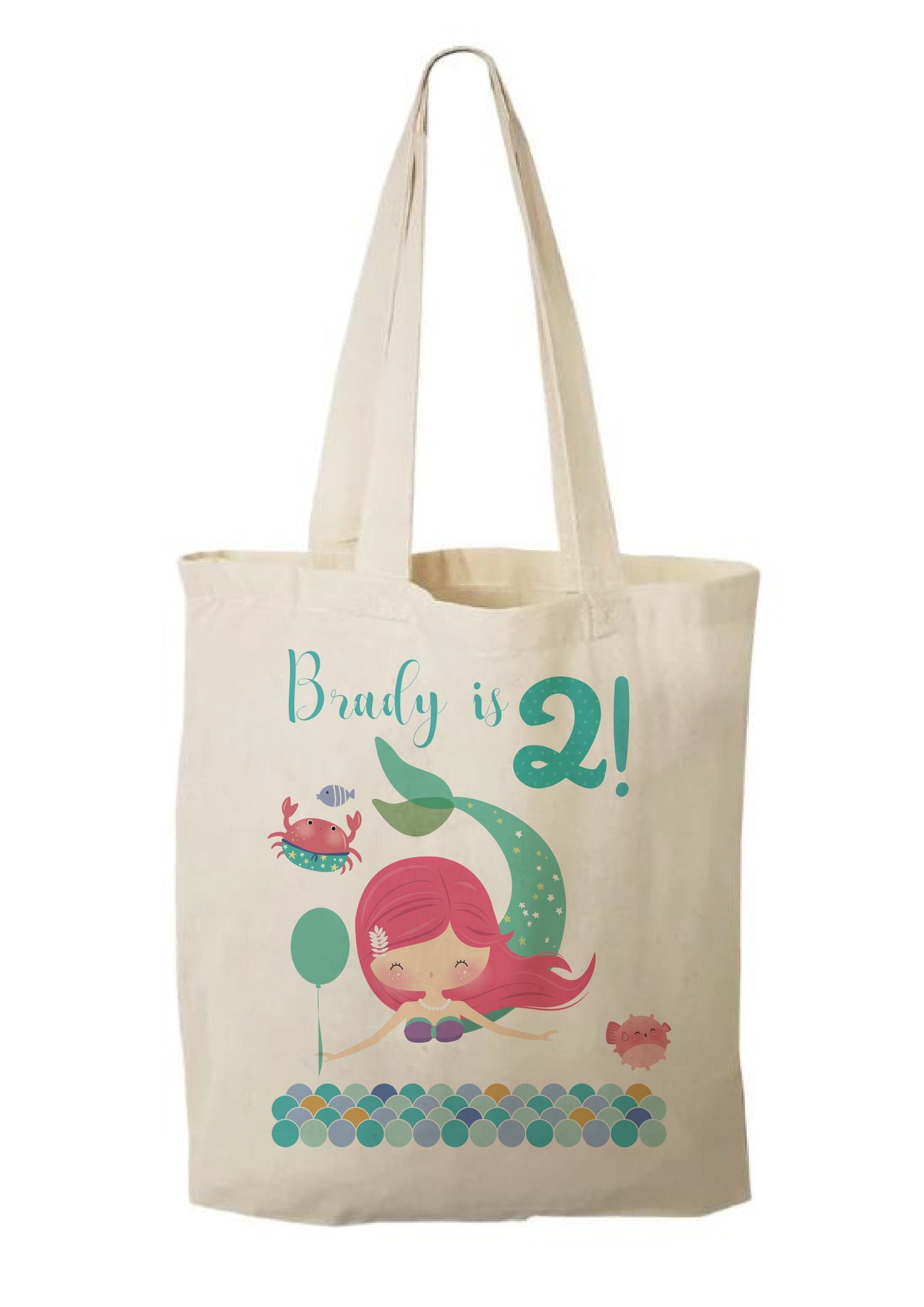 Personalized Mermaid Party Favor Bags - Sold Individually