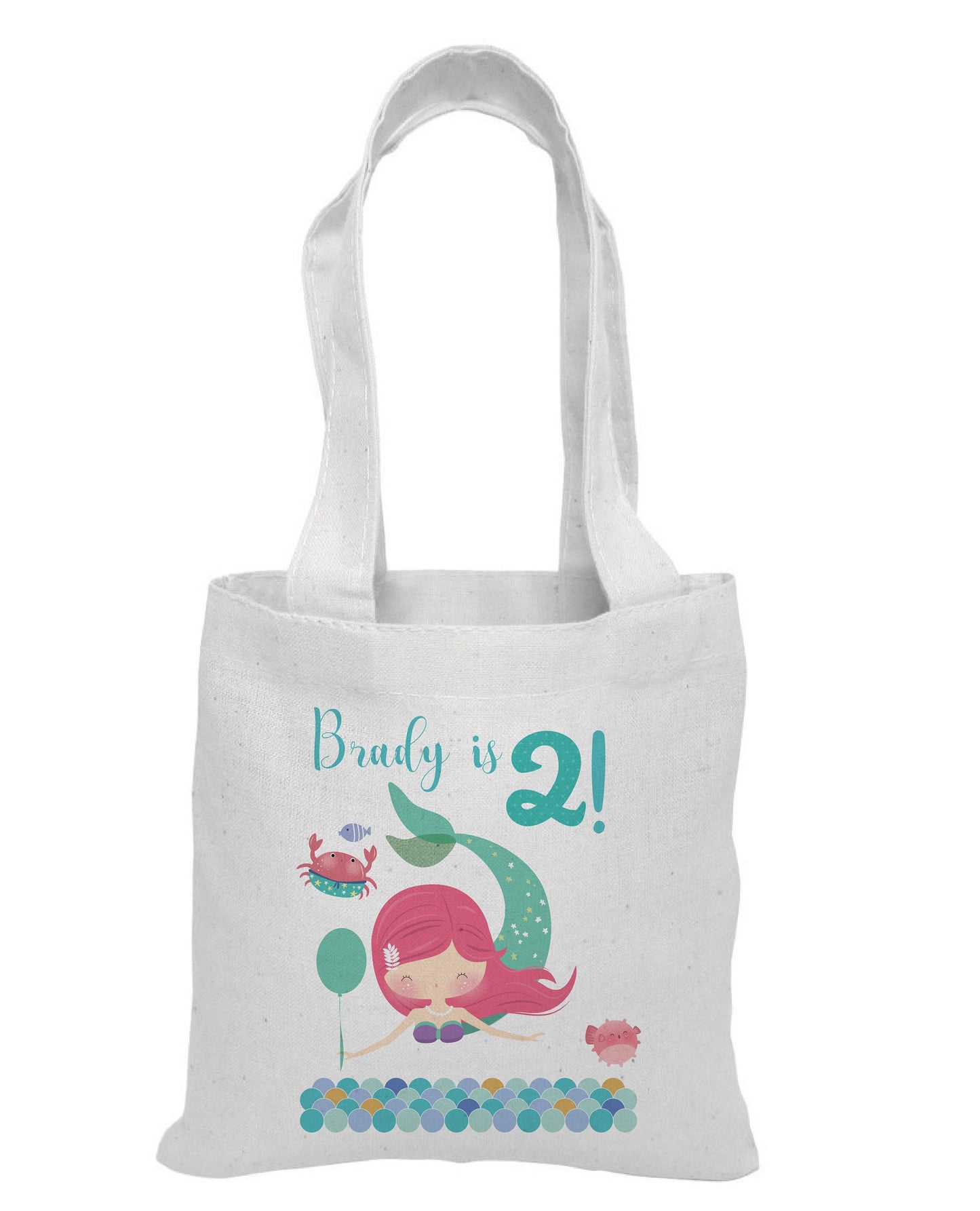 Personalized Mermaid Party Favor Bags - Sold Individually