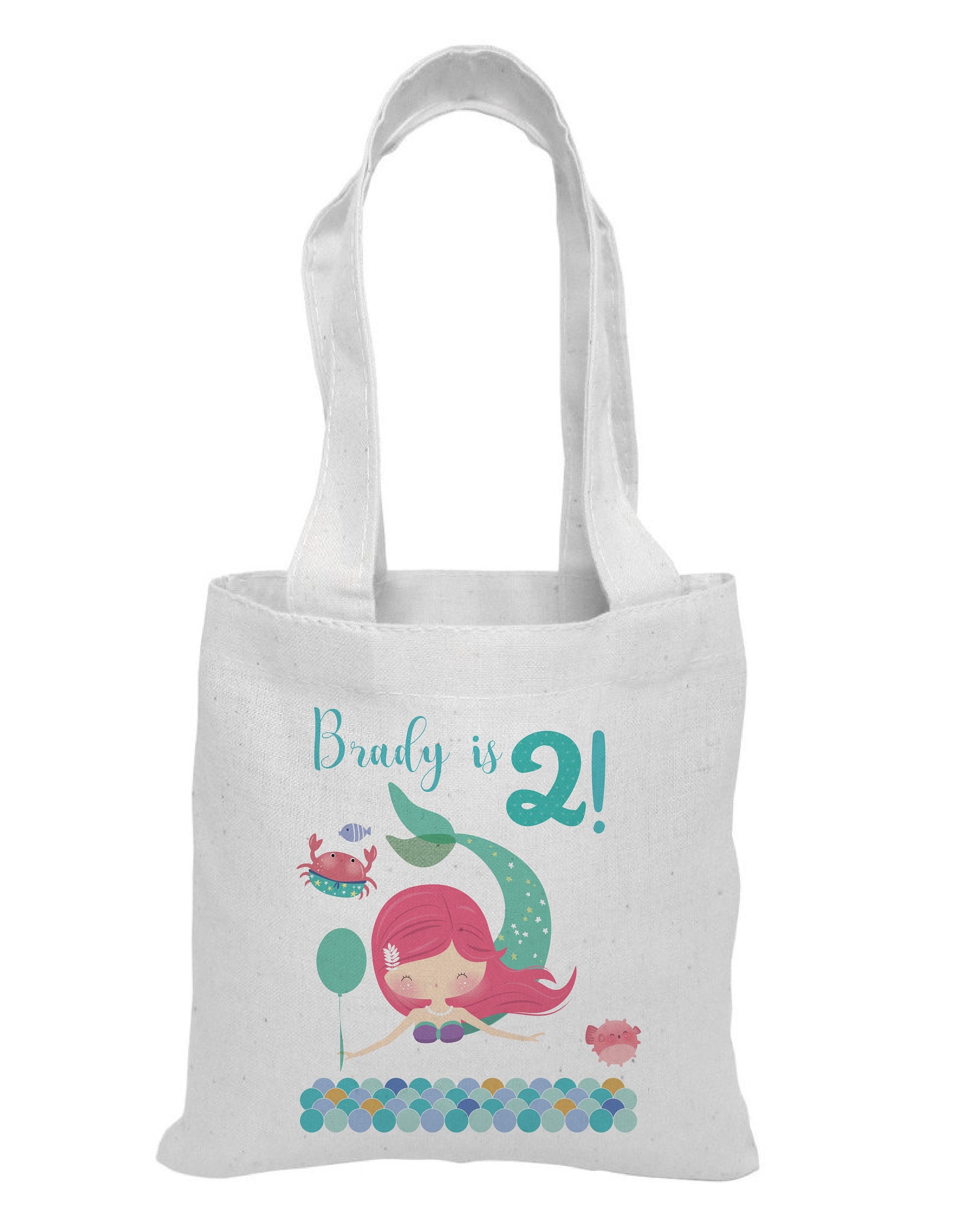 Personalized Mermaid Party Favor Bags - Sold Individually