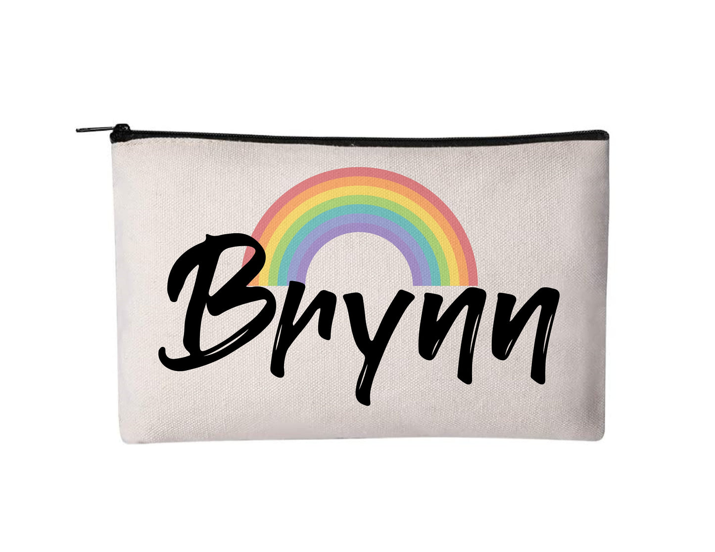 Personalized Rainbow Accessory Pouch
