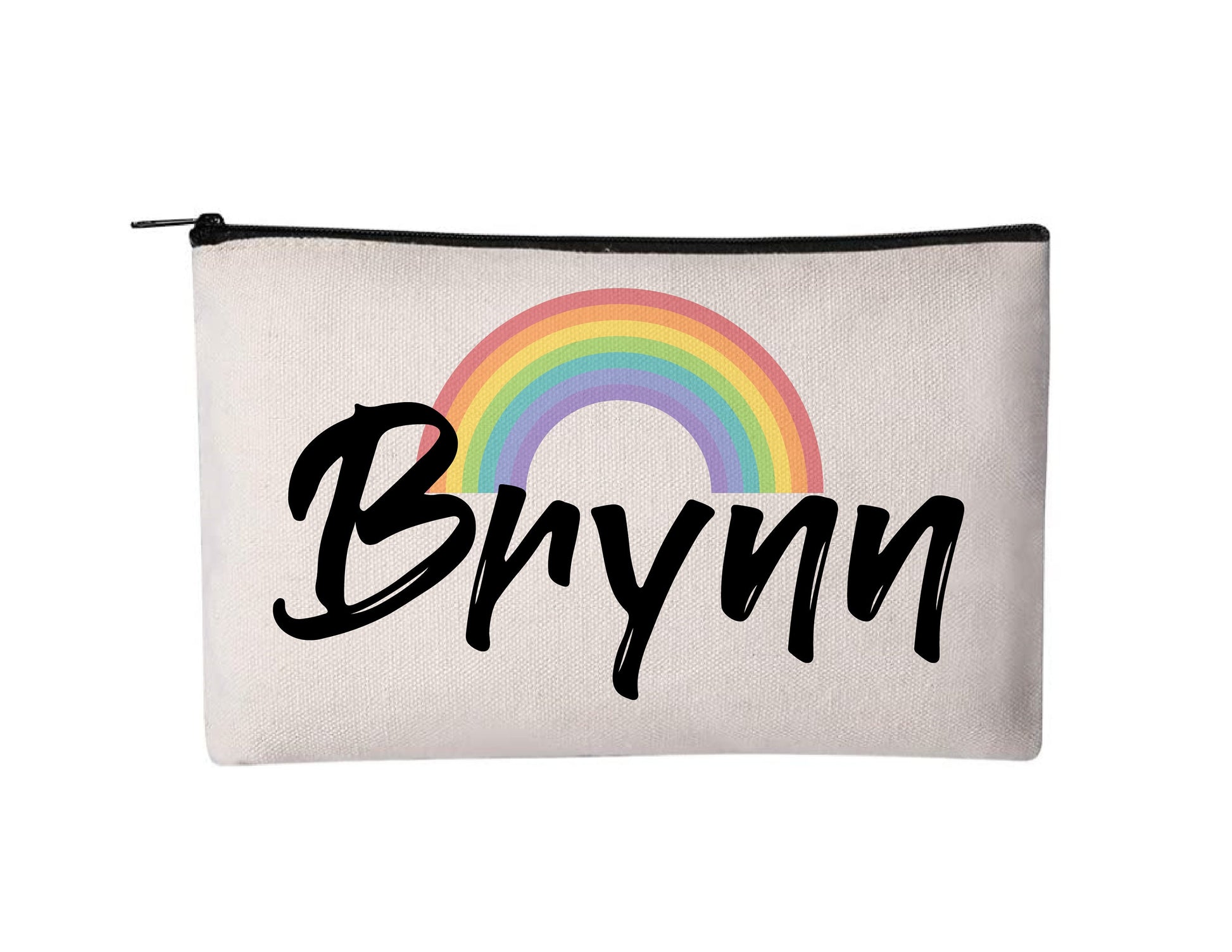 Personalized Rainbow Accessory Pouch