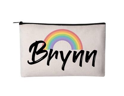 Personalized Rainbow Accessory Pouch