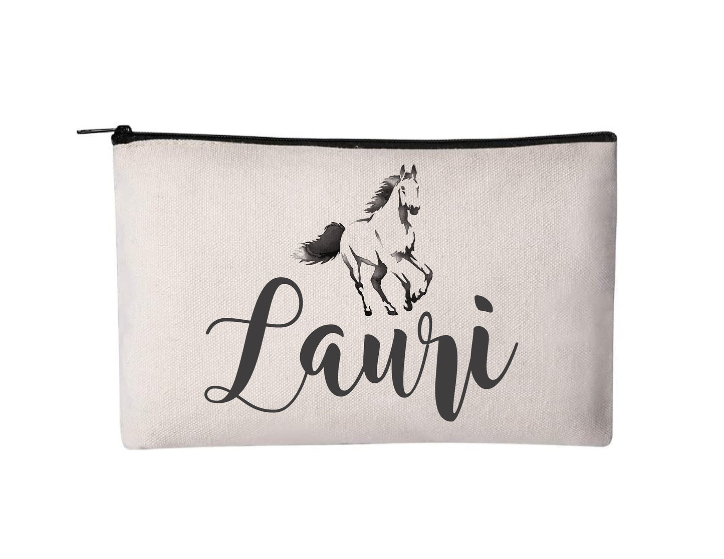 Personalized Horse Cosmetic Bag | Pencil Pouch