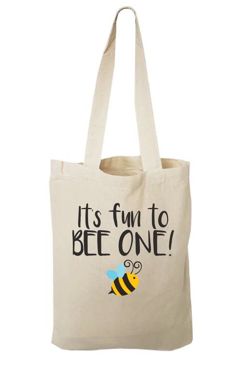 Bee Party Favor Bags - It's Fun To BEE ONE - First Birthday