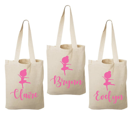Personalized Ballerina Party Favor Bags - Set of Three