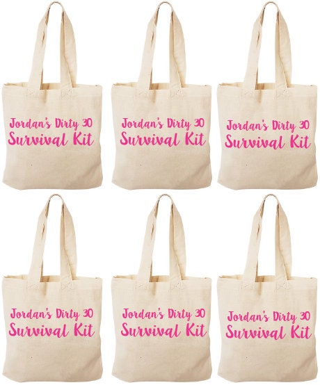 Dirty 30 Treat Bags - Set of Six Bags