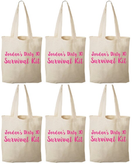 Dirty 30 Treat Bags - Set of Six Bags