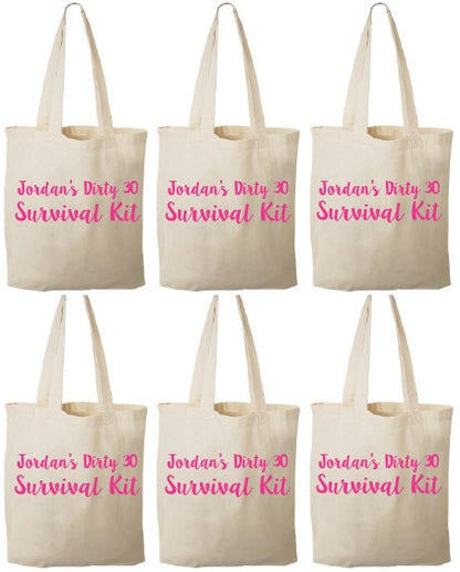 Dirty 30 Treat Bags - Set of Six Bags