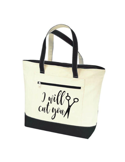 Hair Dresser Gift - Hair Stylist Tote - I Will Cut You