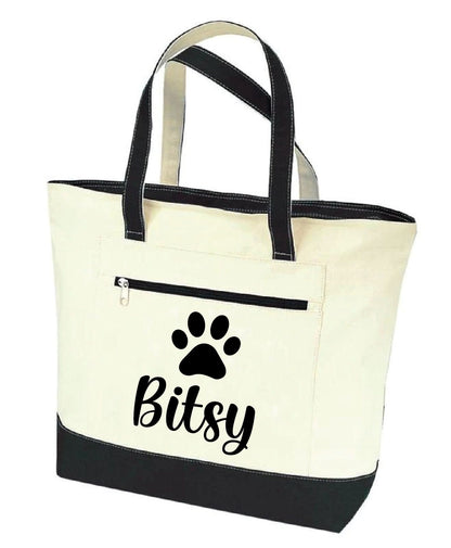 Personalized Dog Tote Bag - Dog Owner Gift
