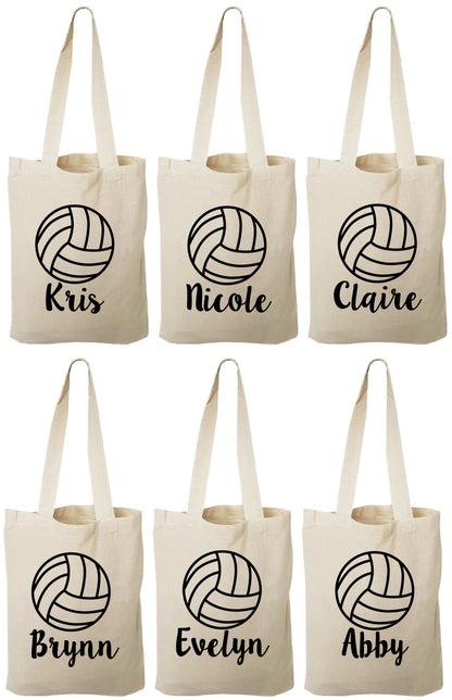Personalized Volleyball Favor Bag – Custom Name Cotton Tote