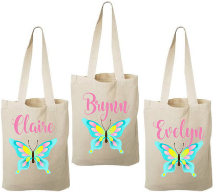 Personalized Butterfly Party Favor Bags - Set of Three Bags