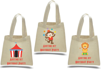 Personalized Circus Favor Bags – Cotton Party Goodie Bags