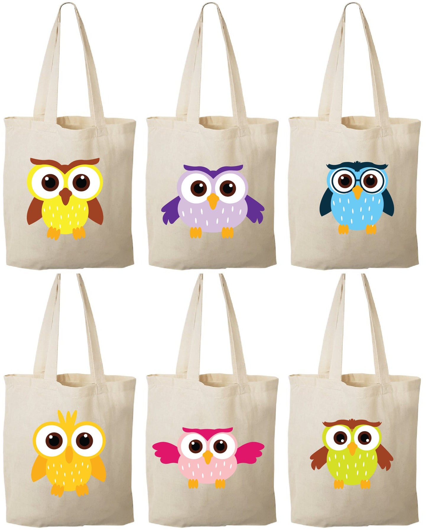 Owl Party Favor Bags - Set of Six Bags