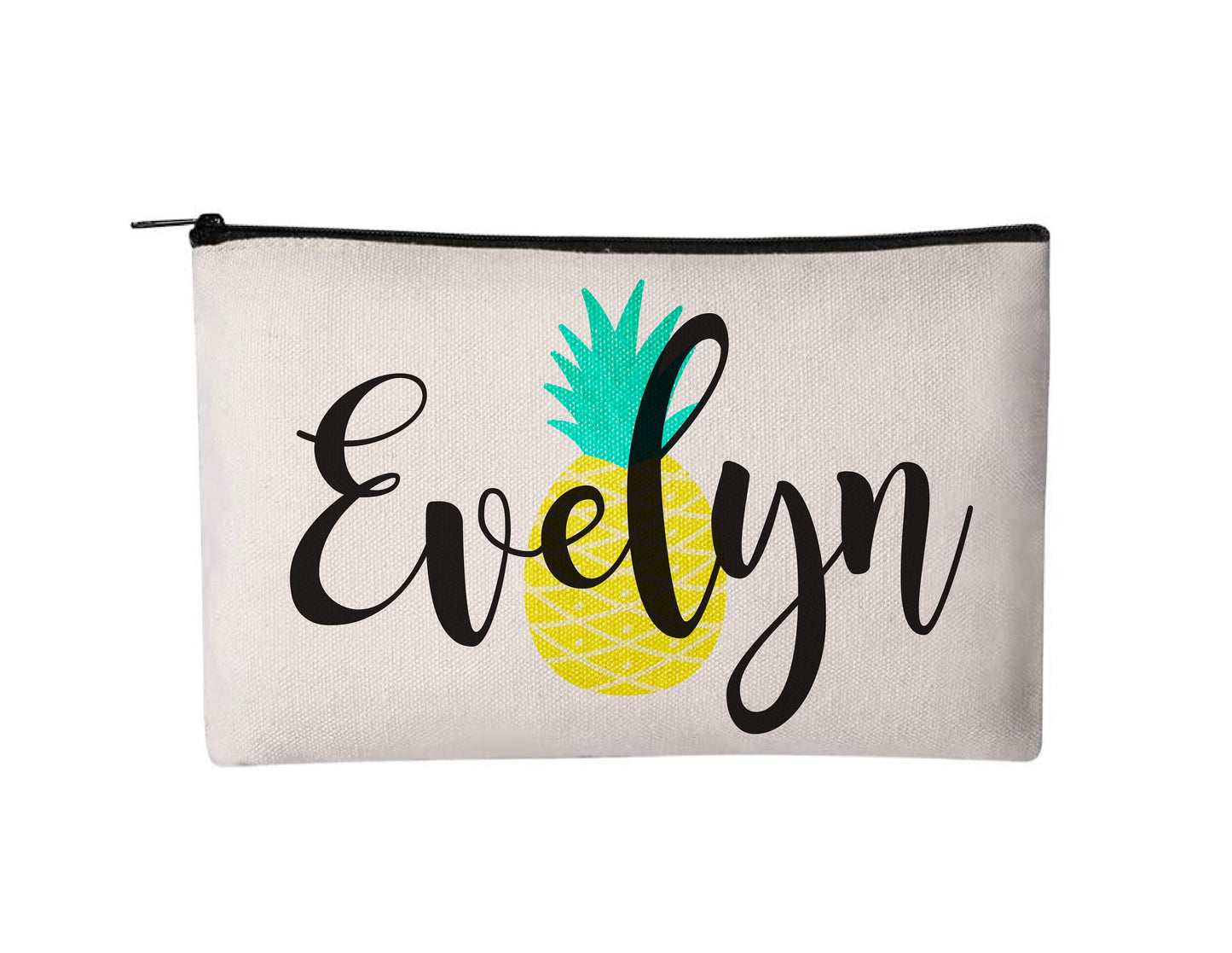 Personalized Pineapple Cosmetic Bag