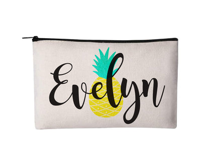 Personalized Pineapple Cosmetic Bag