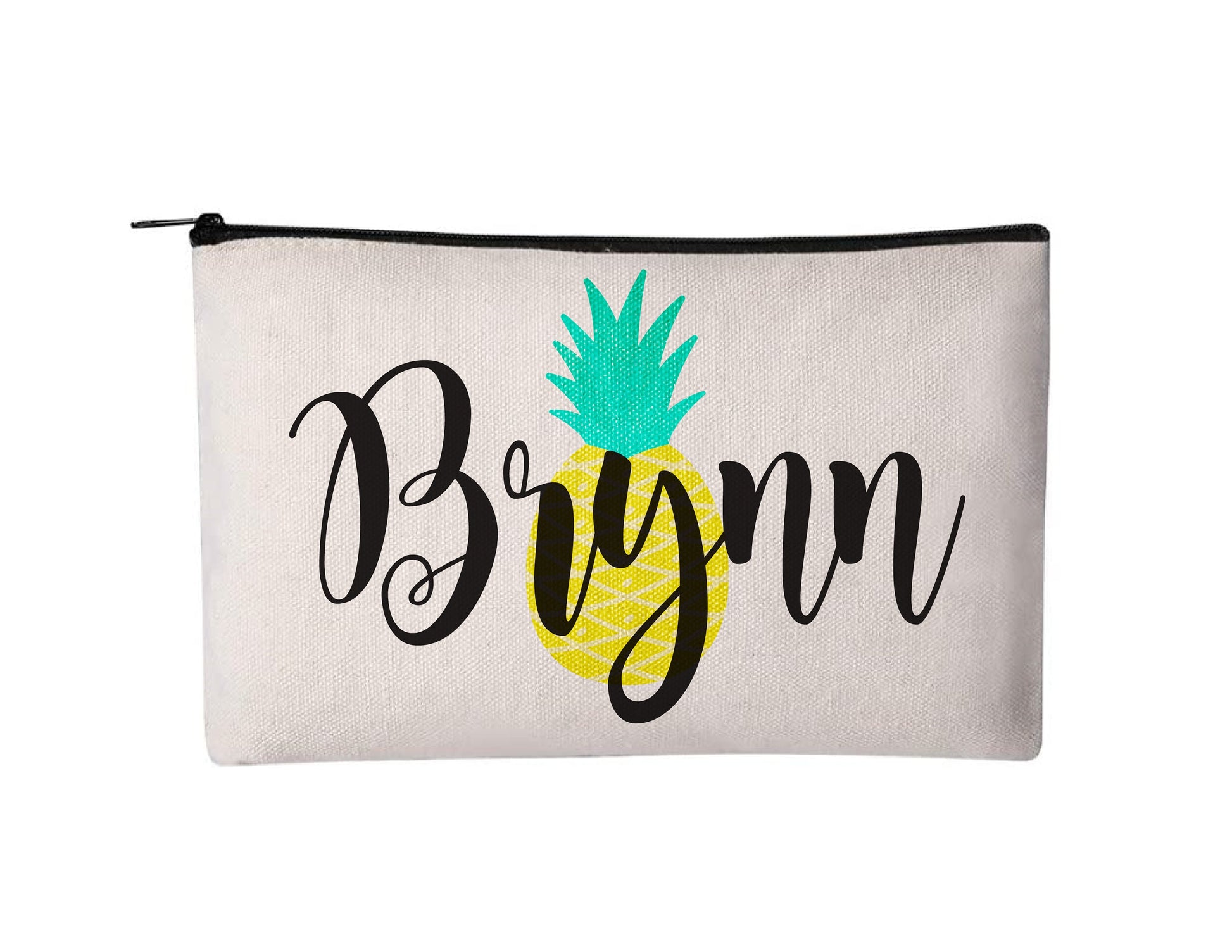 Personalized Pineapple Cosmetic Bag