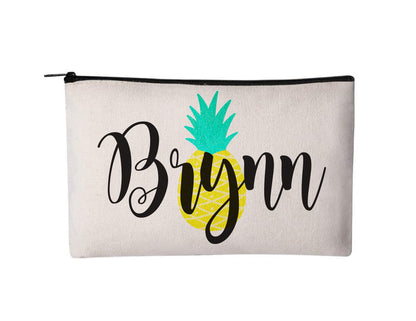 Personalized Pineapple Cosmetic Bag