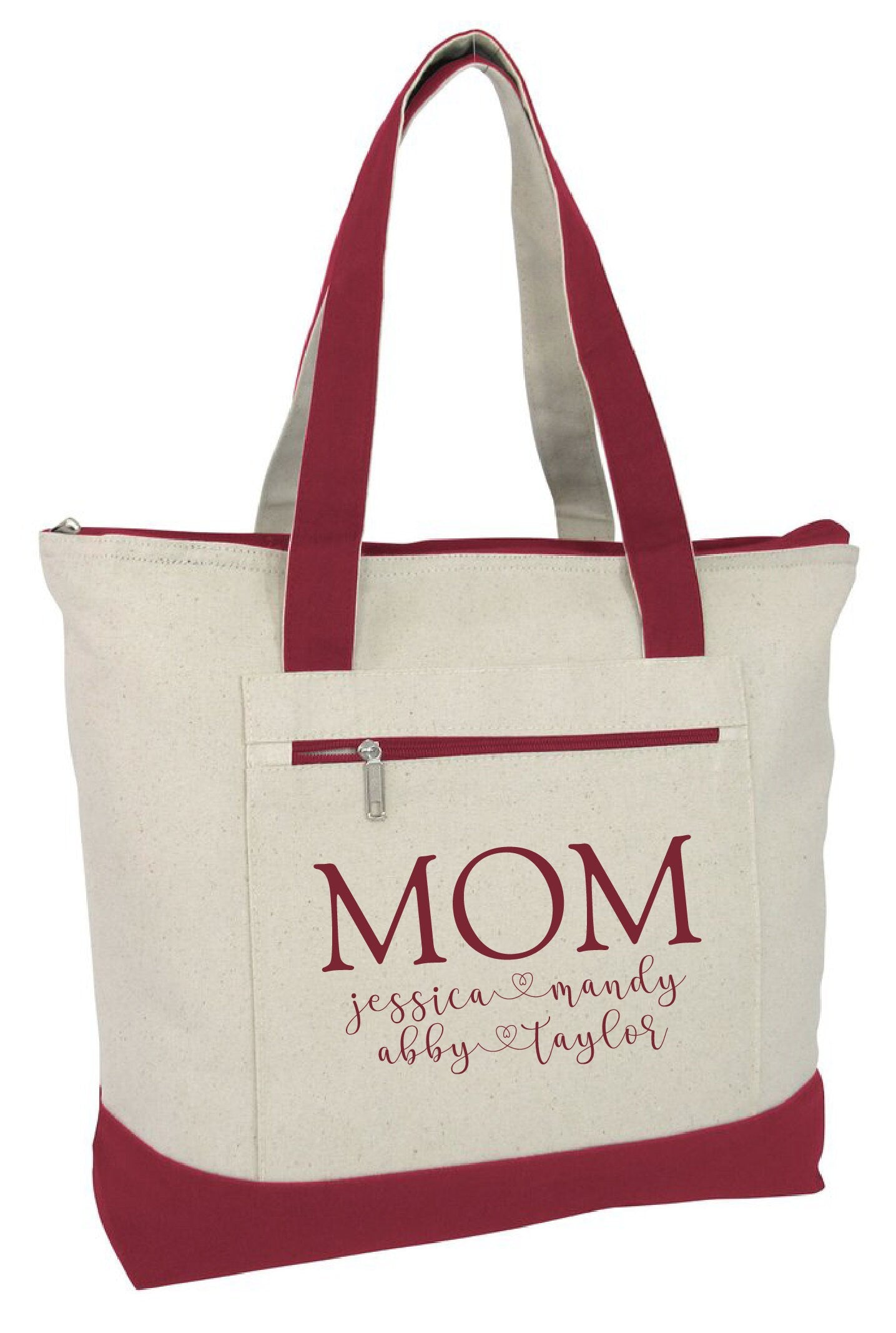 Custom Mom Tote Bag with Children's Names