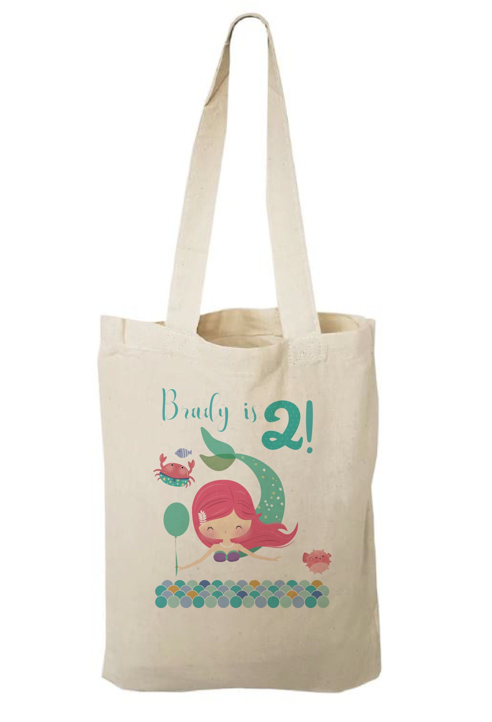 Personalized Mermaid Party Favor Bags - Sold Individually