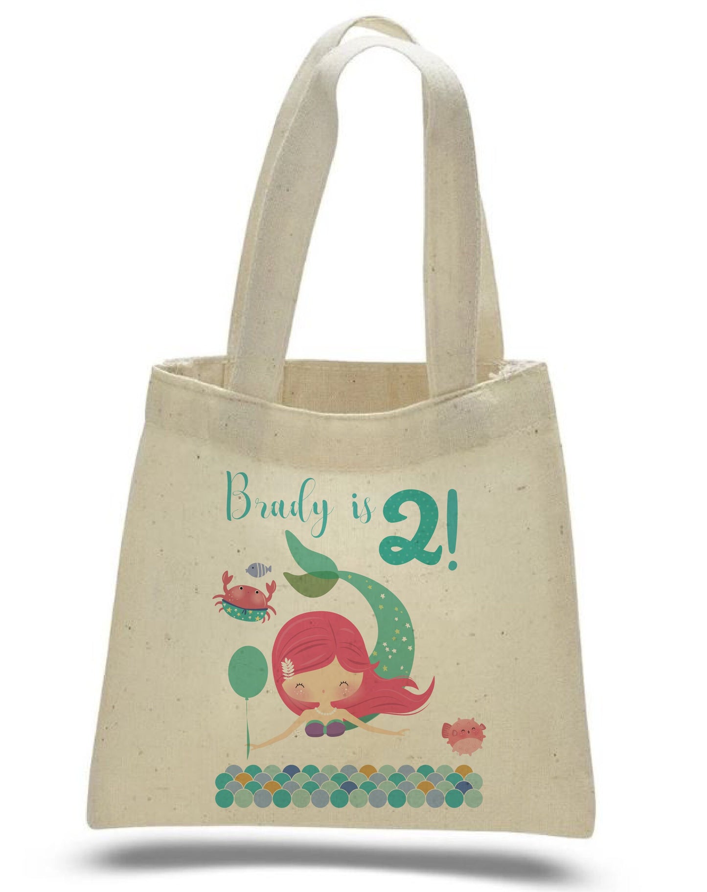 Personalized Mermaid Party Favor Bags - Sold Individually