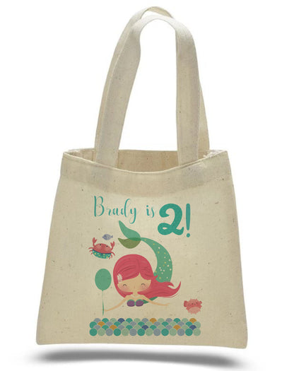 Personalized Mermaid Party Favor Bags - Sold Individually