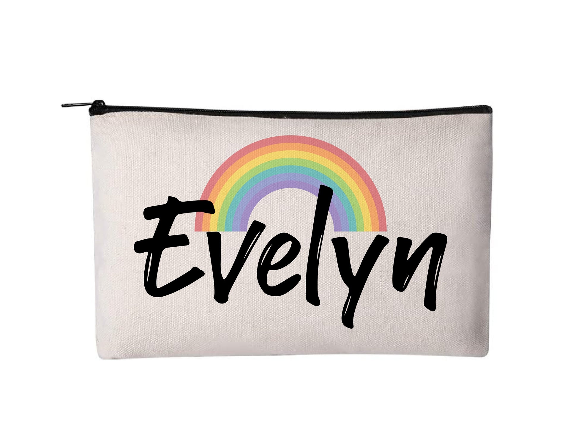 Personalized Rainbow Accessory Pouch