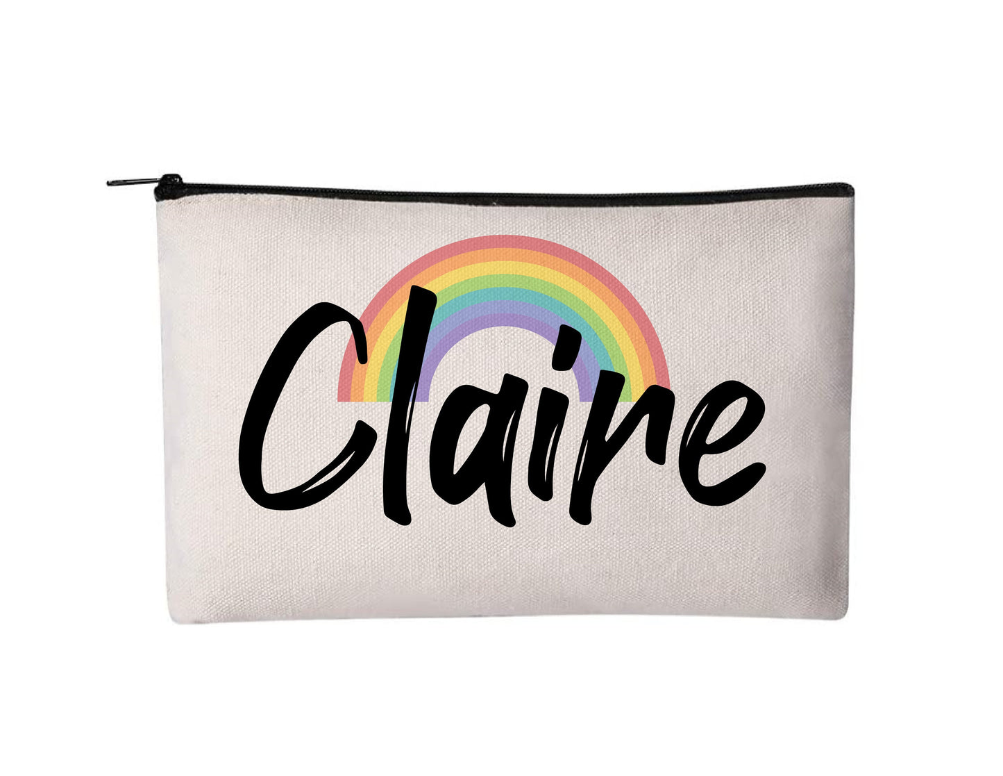 Personalized Rainbow Accessory Pouch