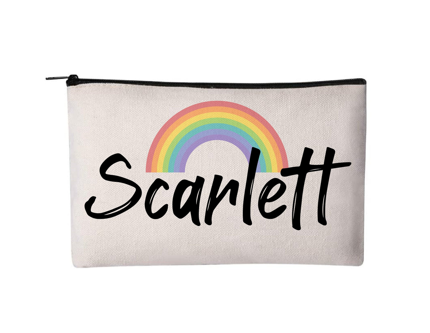 Personalized Rainbow Accessory Pouch