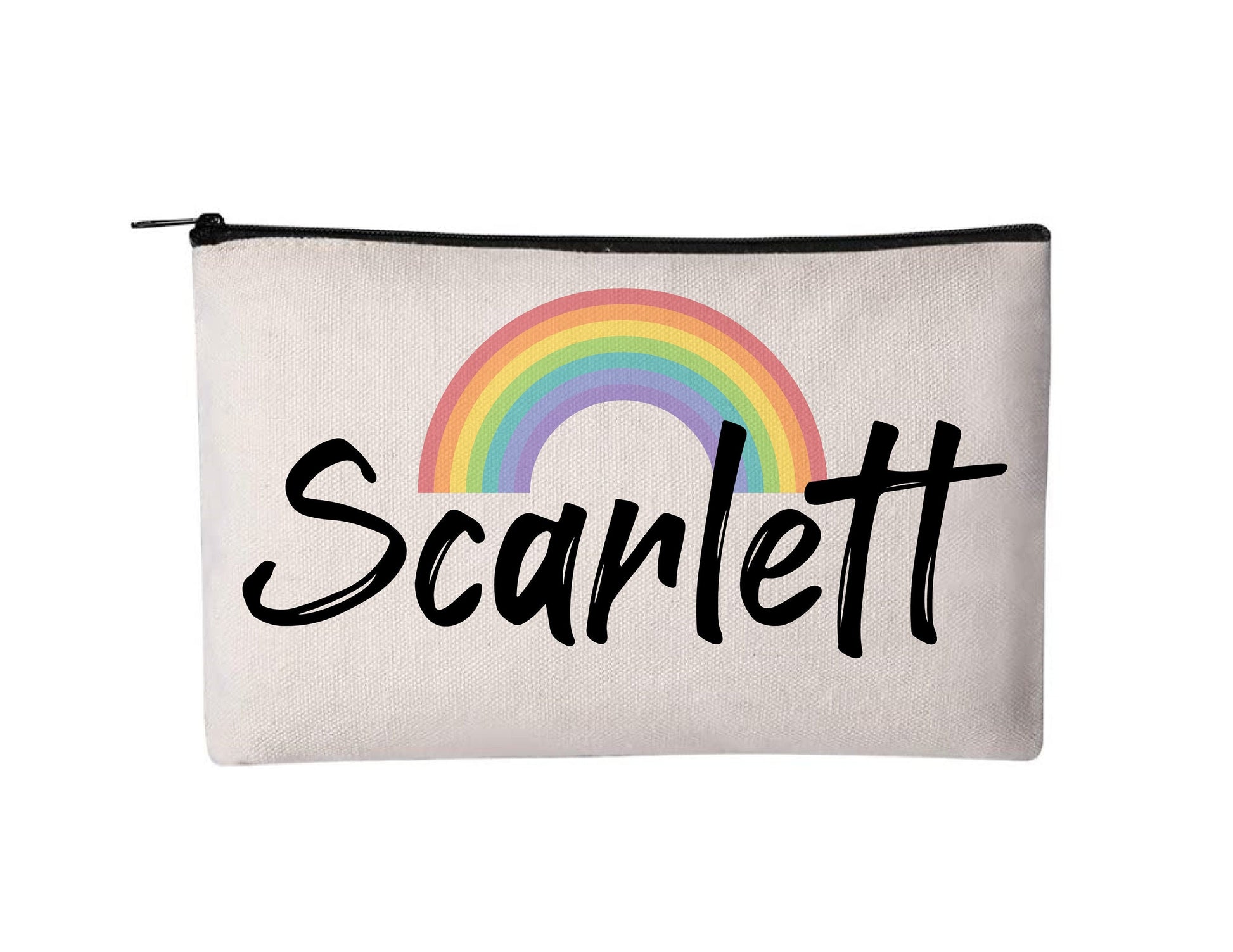 Personalized Rainbow Accessory Pouch