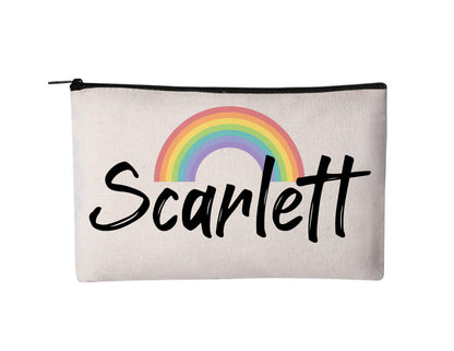 Personalized Rainbow Accessory Pouch