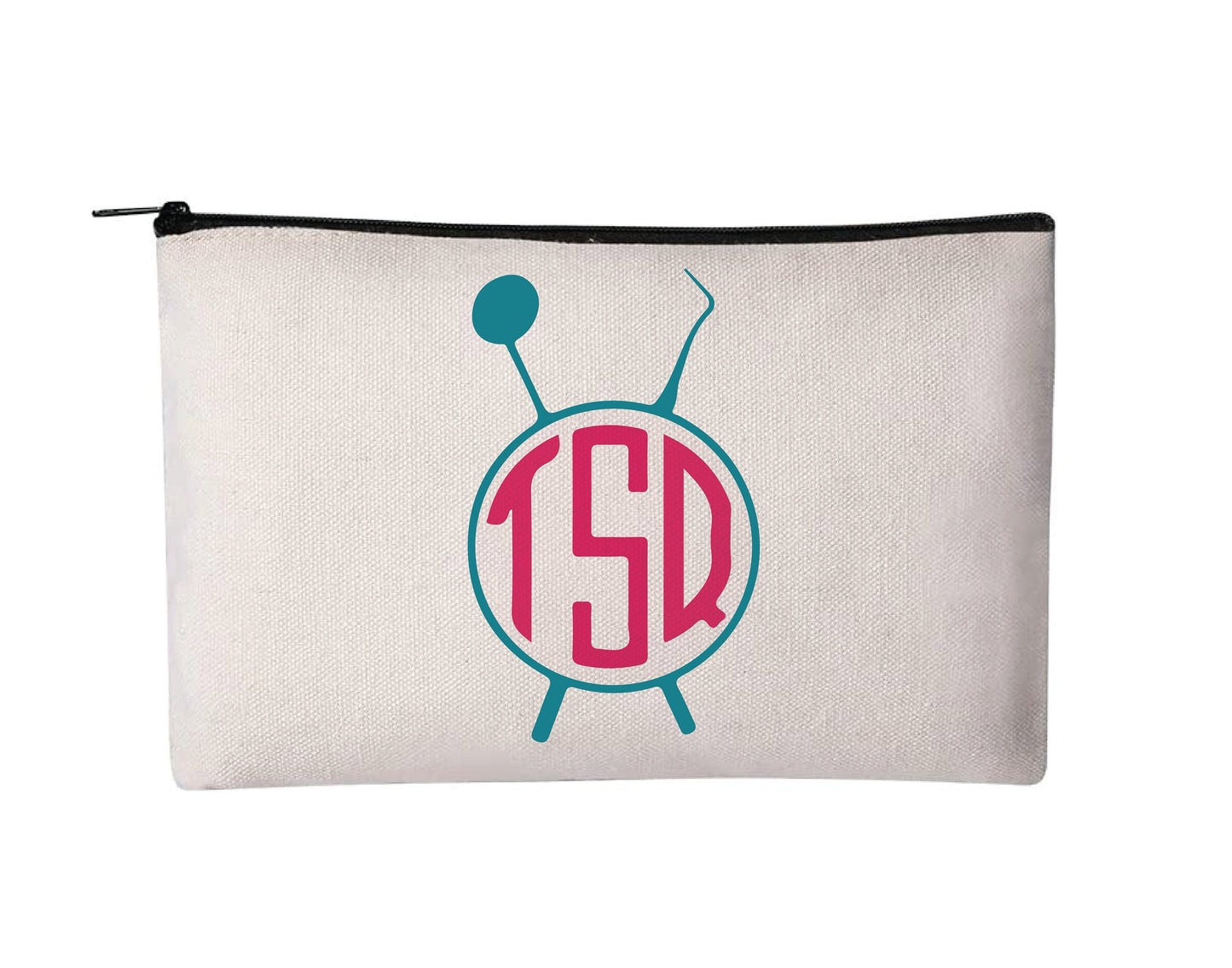 Monogrammed Dentist | Dental Assistant Accessory Pouch