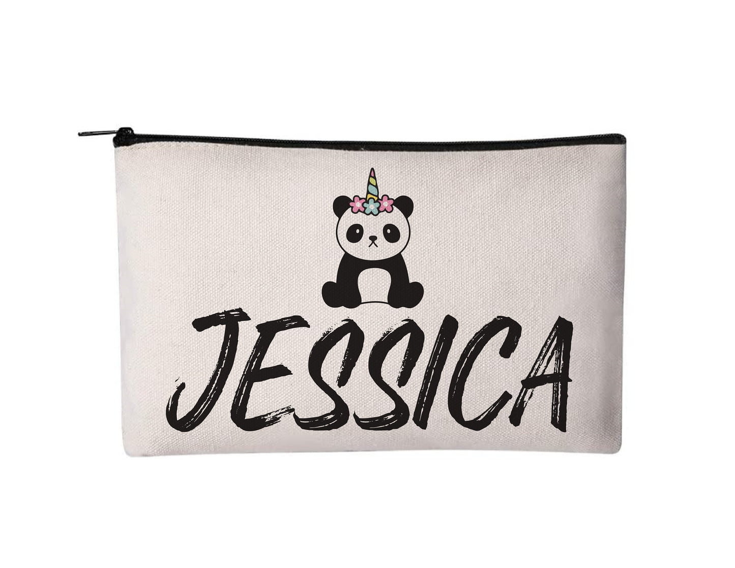 Personalized Panda Accessory / Makeup / Pencil Pouch