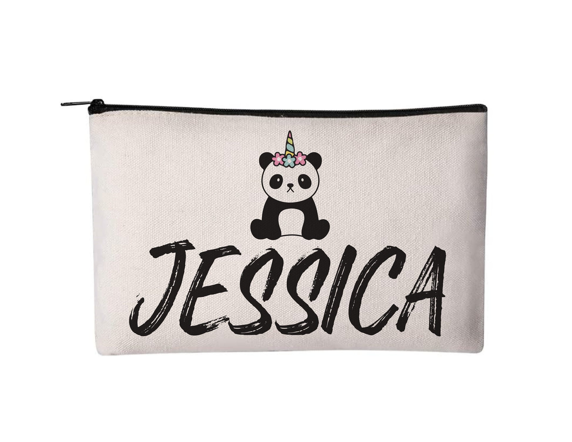 Personalized Panda Accessory / Makeup / Pencil Pouch