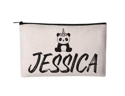 Personalized Panda Accessory / Makeup / Pencil Pouch