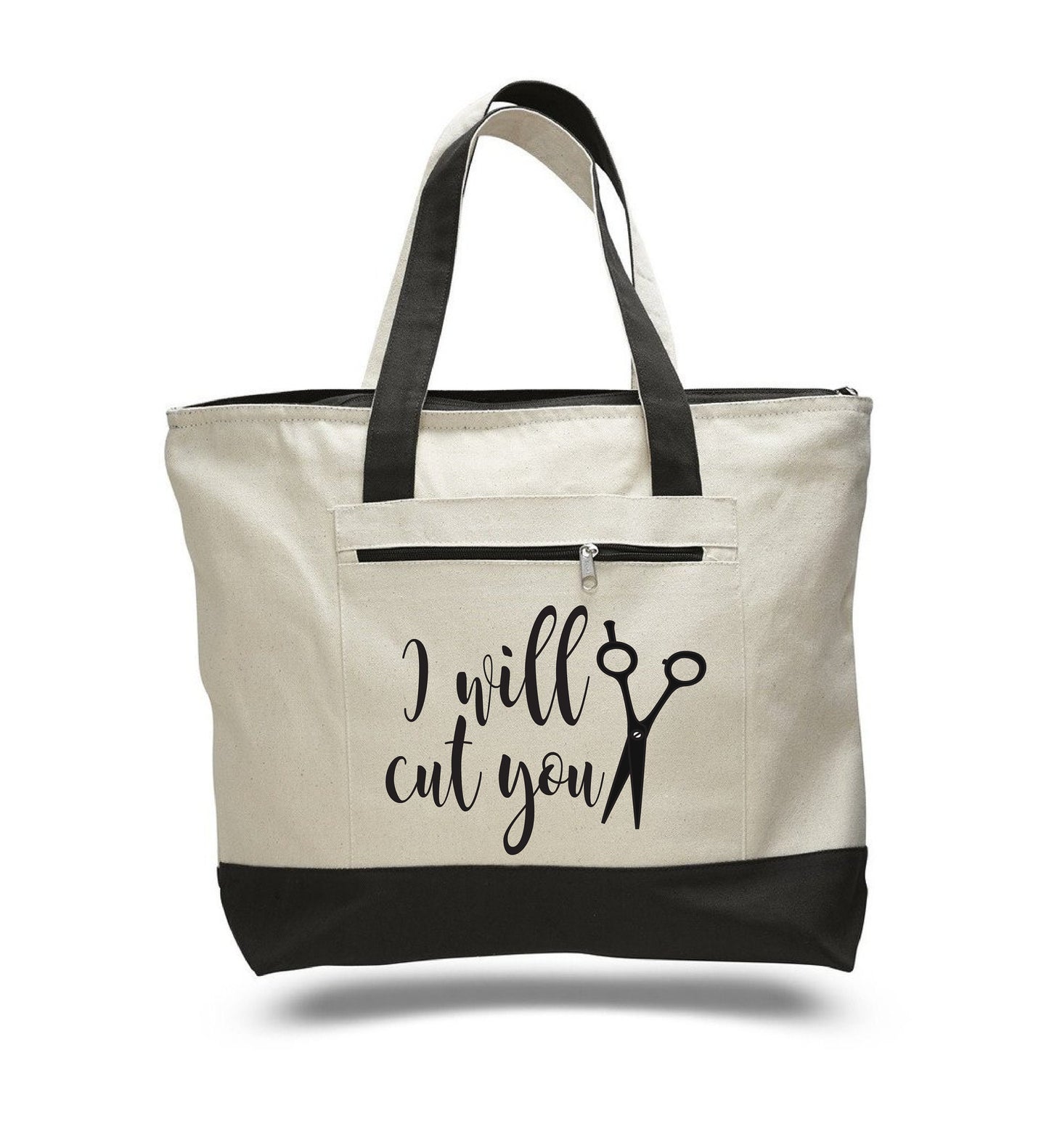 Hair Dresser Gift - Hair Stylist Tote - I Will Cut You