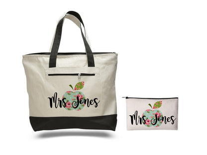 Teacher Gift Set - Tote Bag and Accessory Pouch