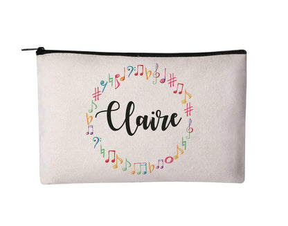 Musician or Music Teacher Gift - Personalized Music Pencil Pouch