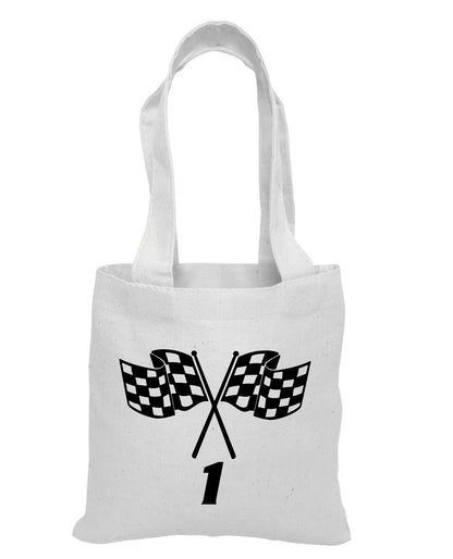 Checkered Flag Cotton Favor Bag – Race Car Party Goodie Tote