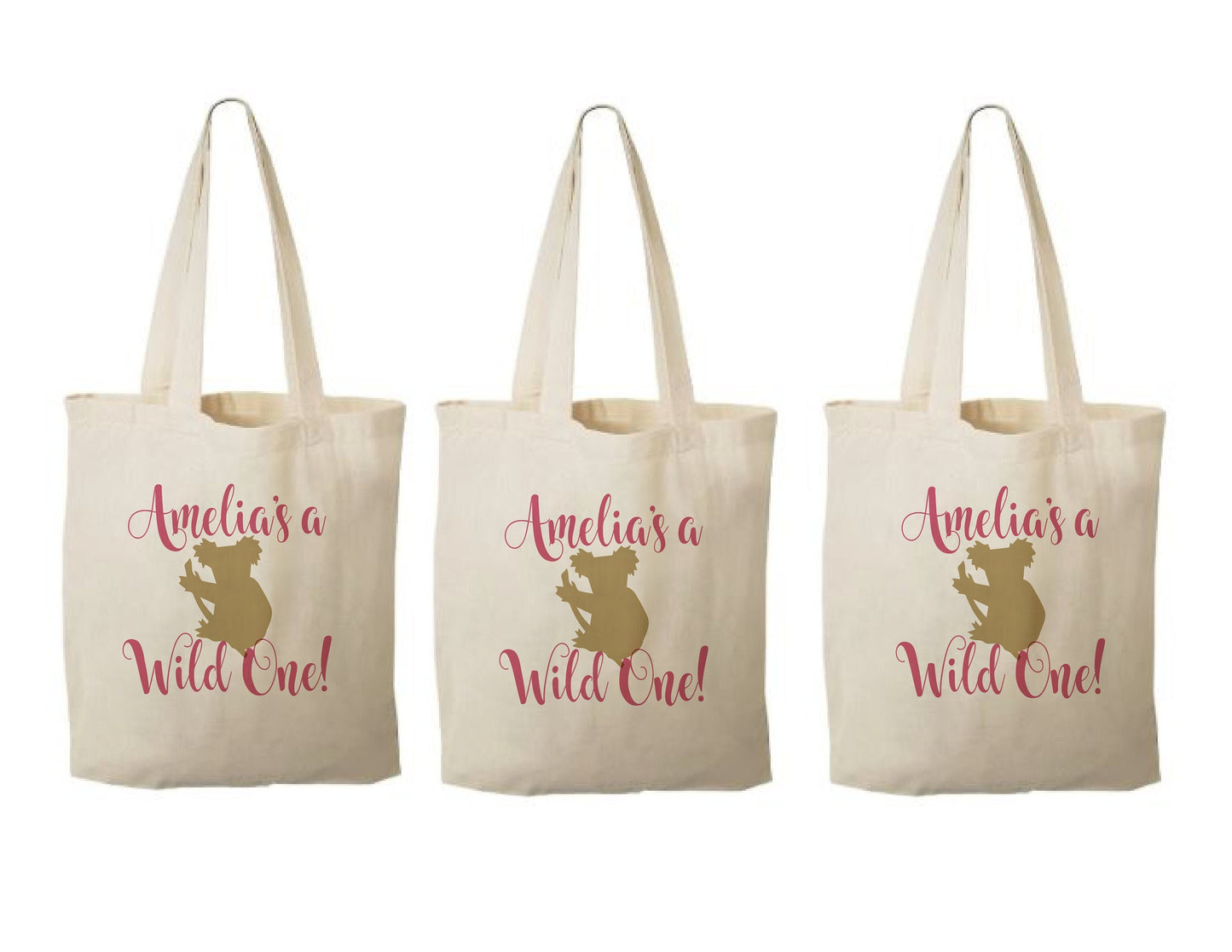 Custom Koala Party Favor Bags - Set of Three Bags