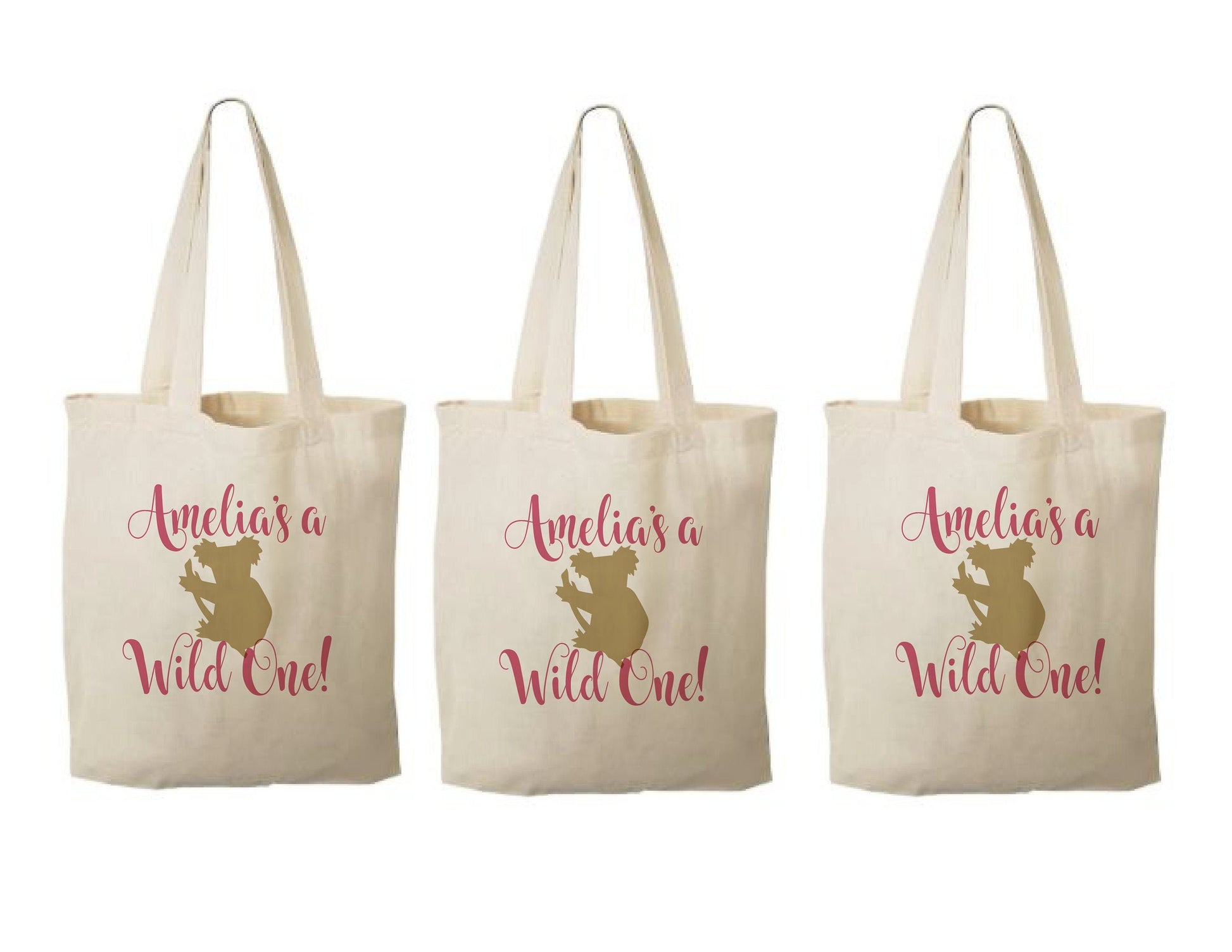 Custom Koala Party Favor Bags - Set of Three Bags
