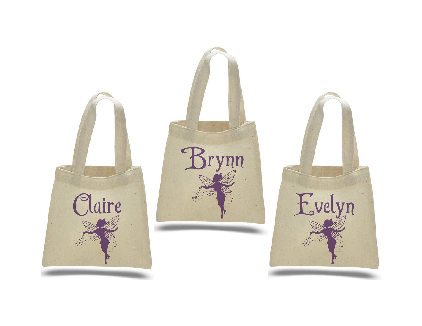 Personalized Fairy Party Favor Bags - Set of Three Bags