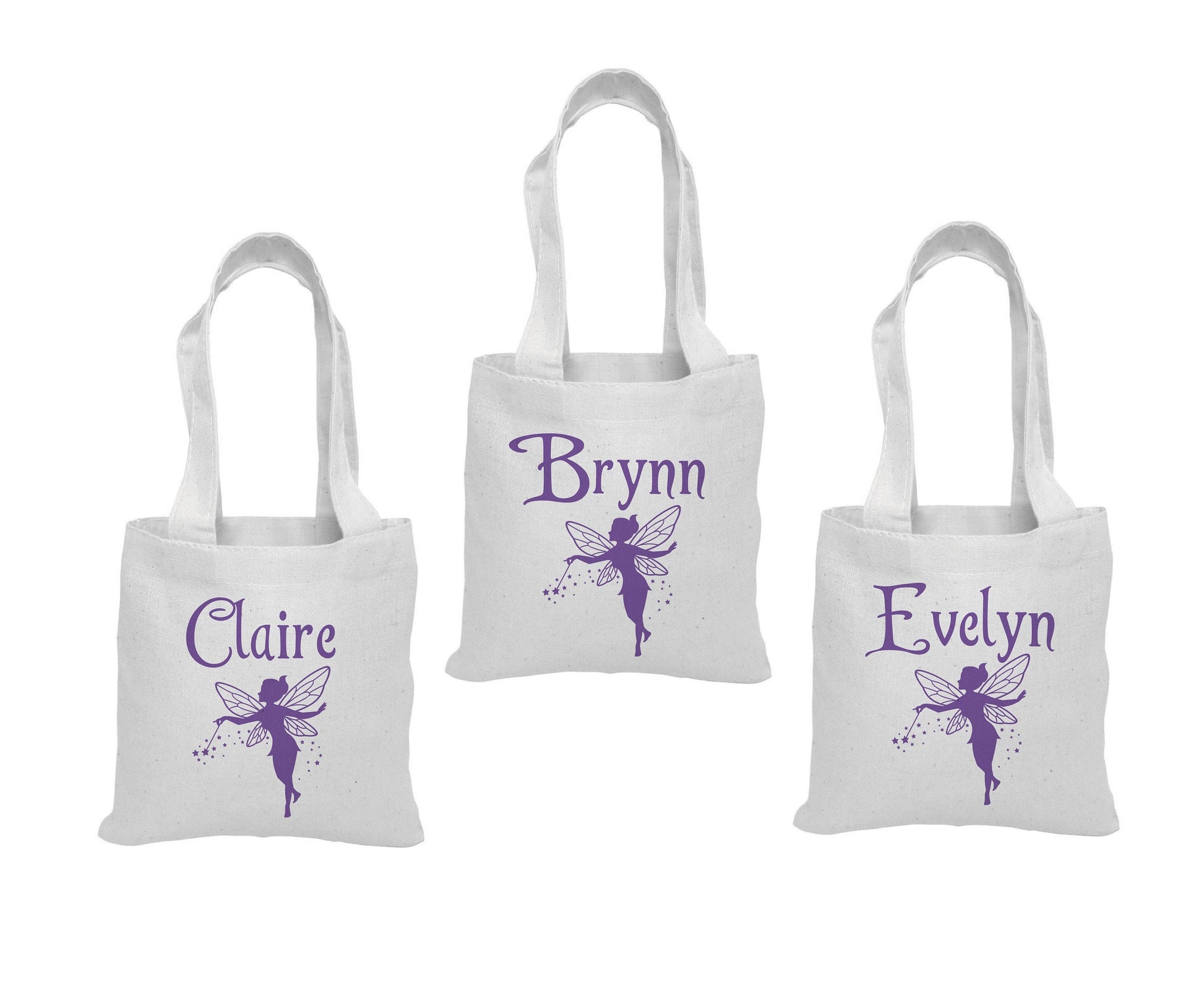 Personalized Fairy Party Favor Bags - Set of Three Bags