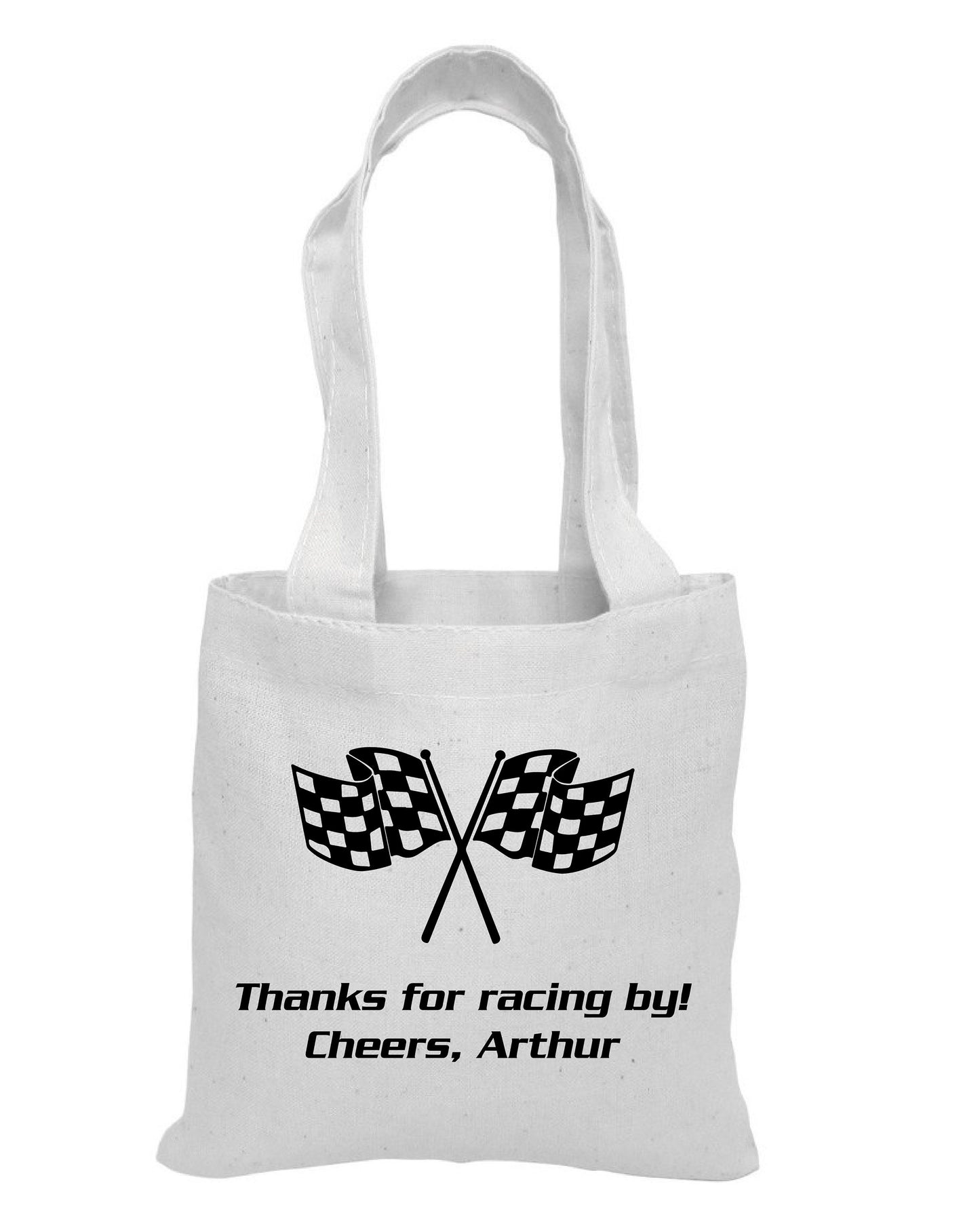 Personalized Race Party Favor Bags