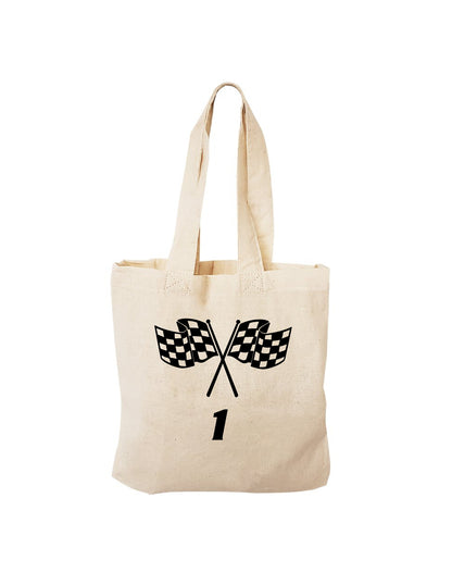 Checkered Flag Cotton Favor Bag – Race Car Party Goodie Tote