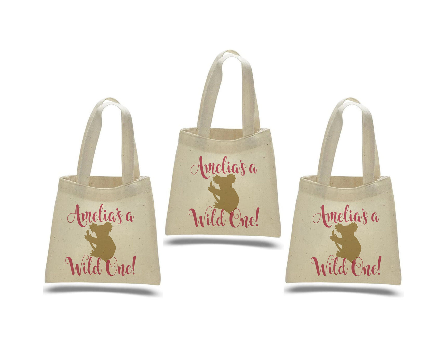 Custom Koala Party Favor Bags - Set of Three Bags