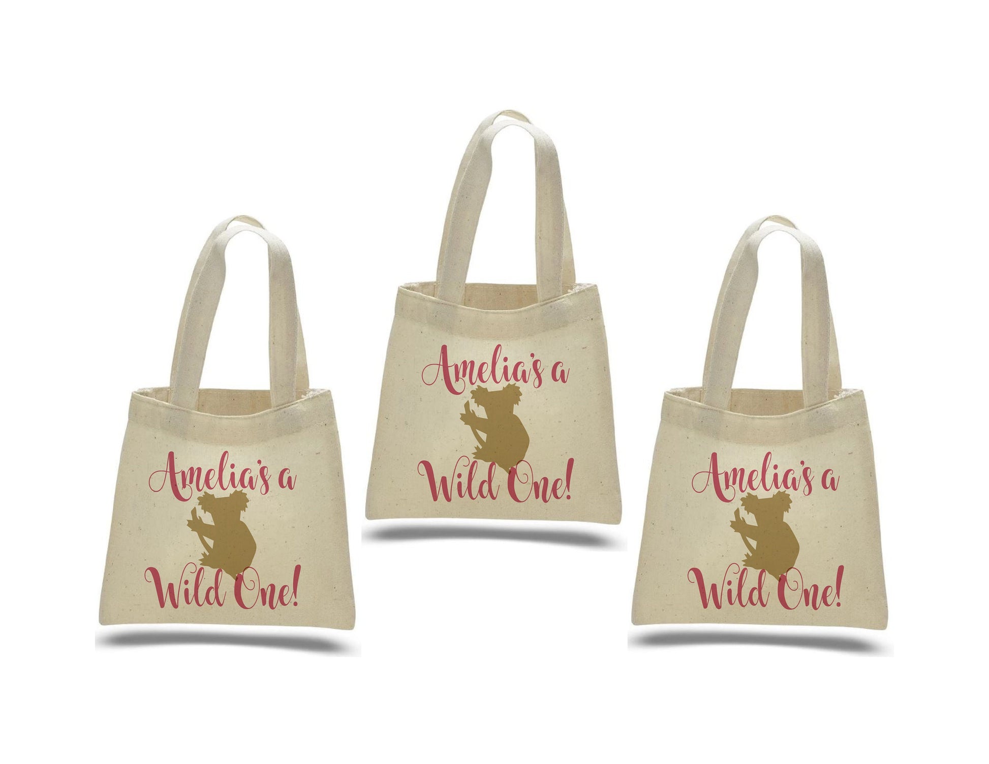 Custom Koala Party Favor Bags - Set of Three Bags