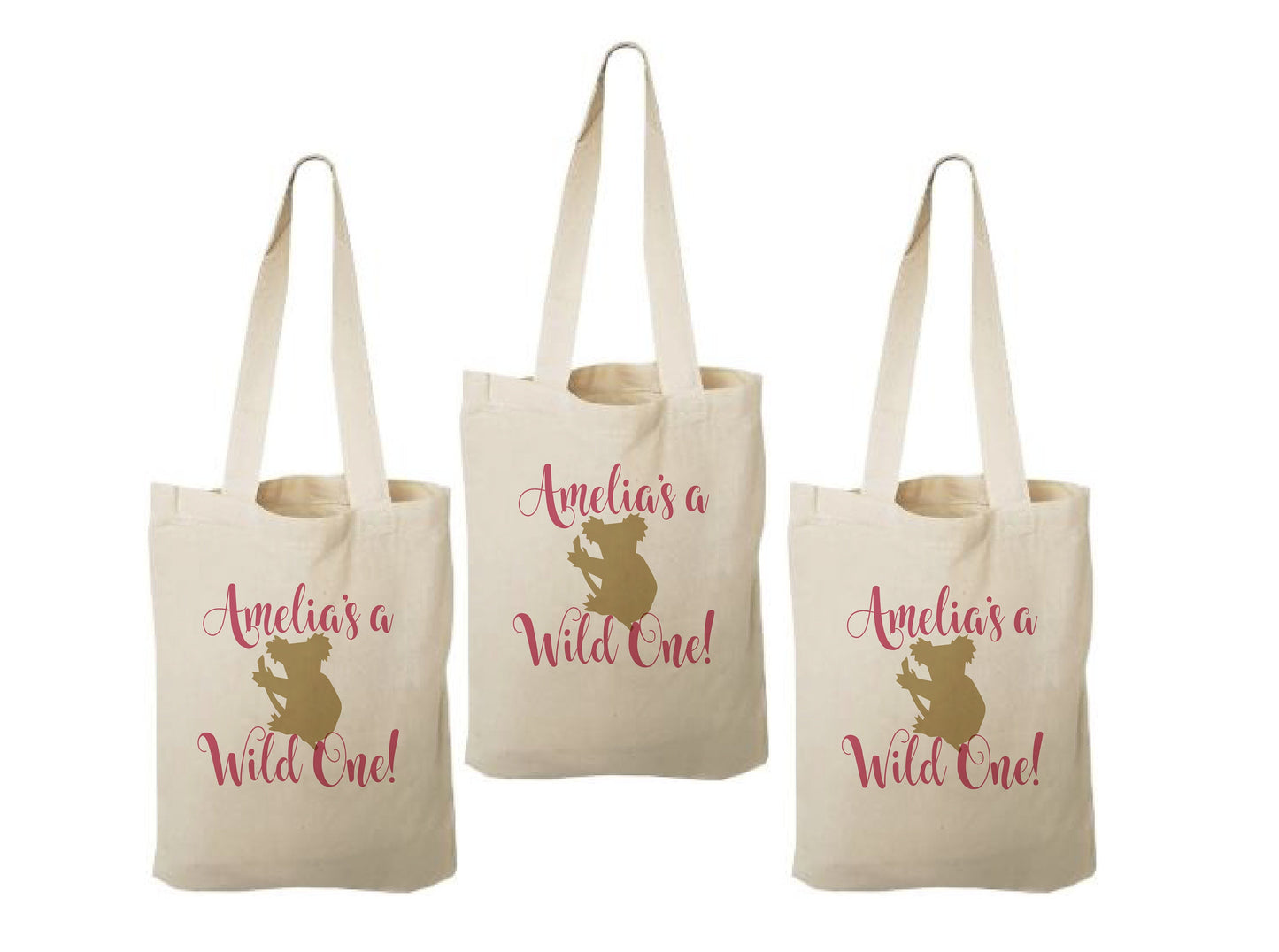 Custom Koala Party Favor Bags - Set of Three Bags